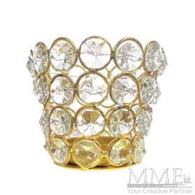 Gold Crystal Votive Holder